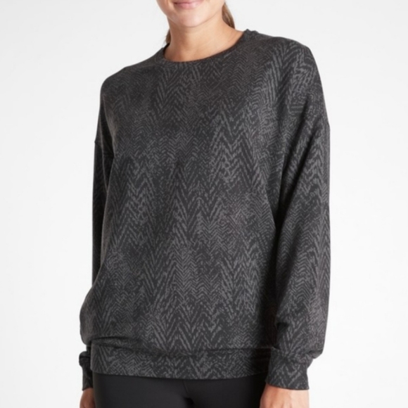 Athleta Studio to Street Splatter Sweatshirt - Small - Picture 1 of 10